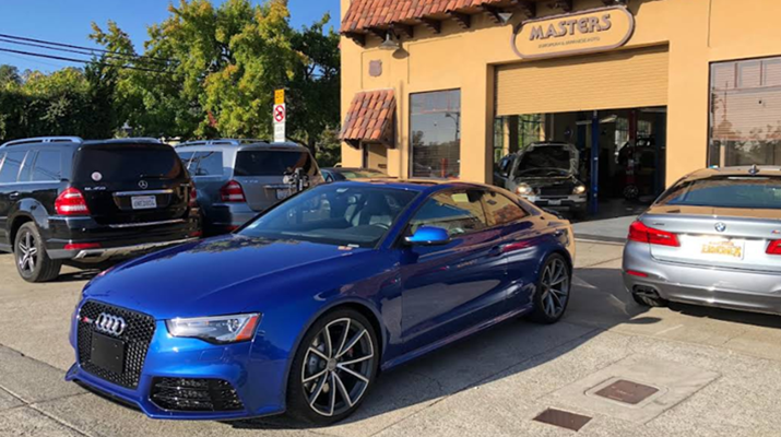 Audi Car Outside Our Garage After Repair