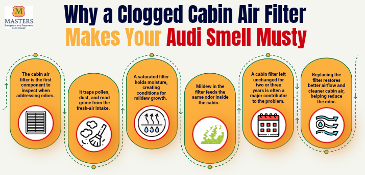 Why a Clogged Cabin Air Filter Makes Your Audi Smell Musty