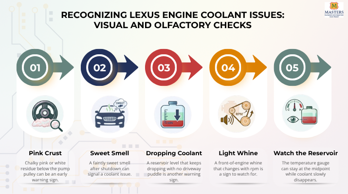 Recognizing Lexus Engine Coolant Issues Visual and Olfactory Checks